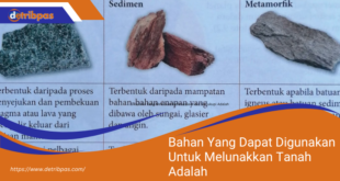 Bahan Yang Dapat Digunakan Untuk Melunakkan Tanah Adalah