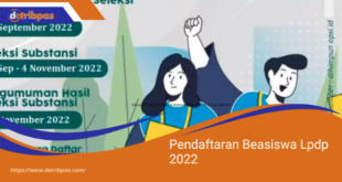 Pendaftaran Beasiswa Lpdp 2022