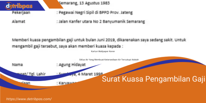 Surat Kuasa Pengambilan Gaji