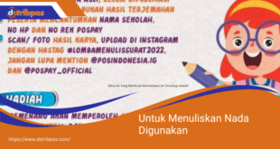 Untuk Menuliskan Nada Digunakan